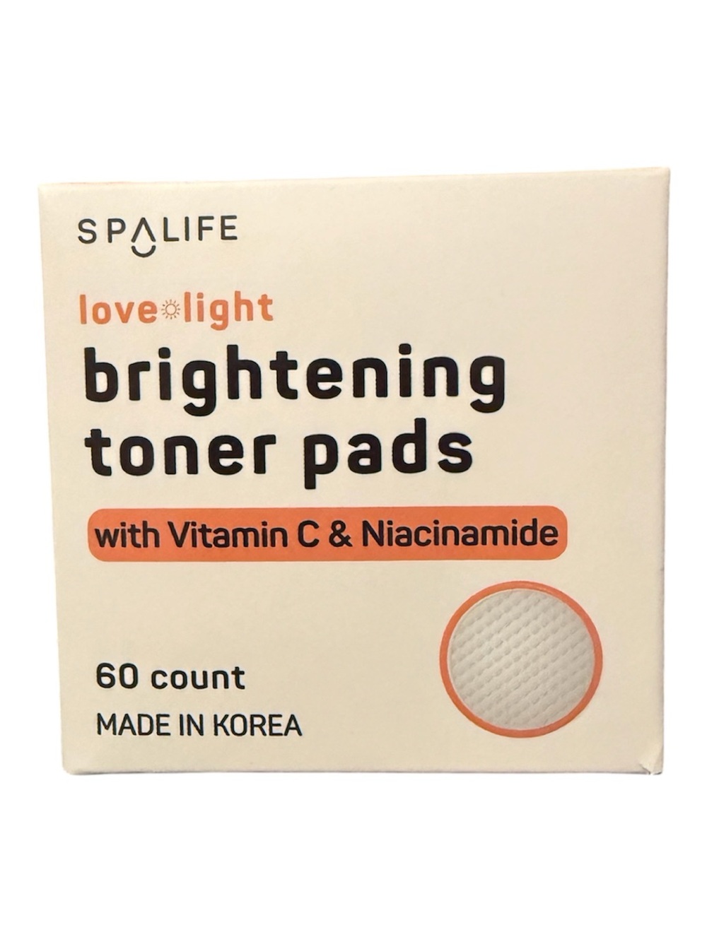 SpaLife Love Light Brightening Toner Pads - Cream